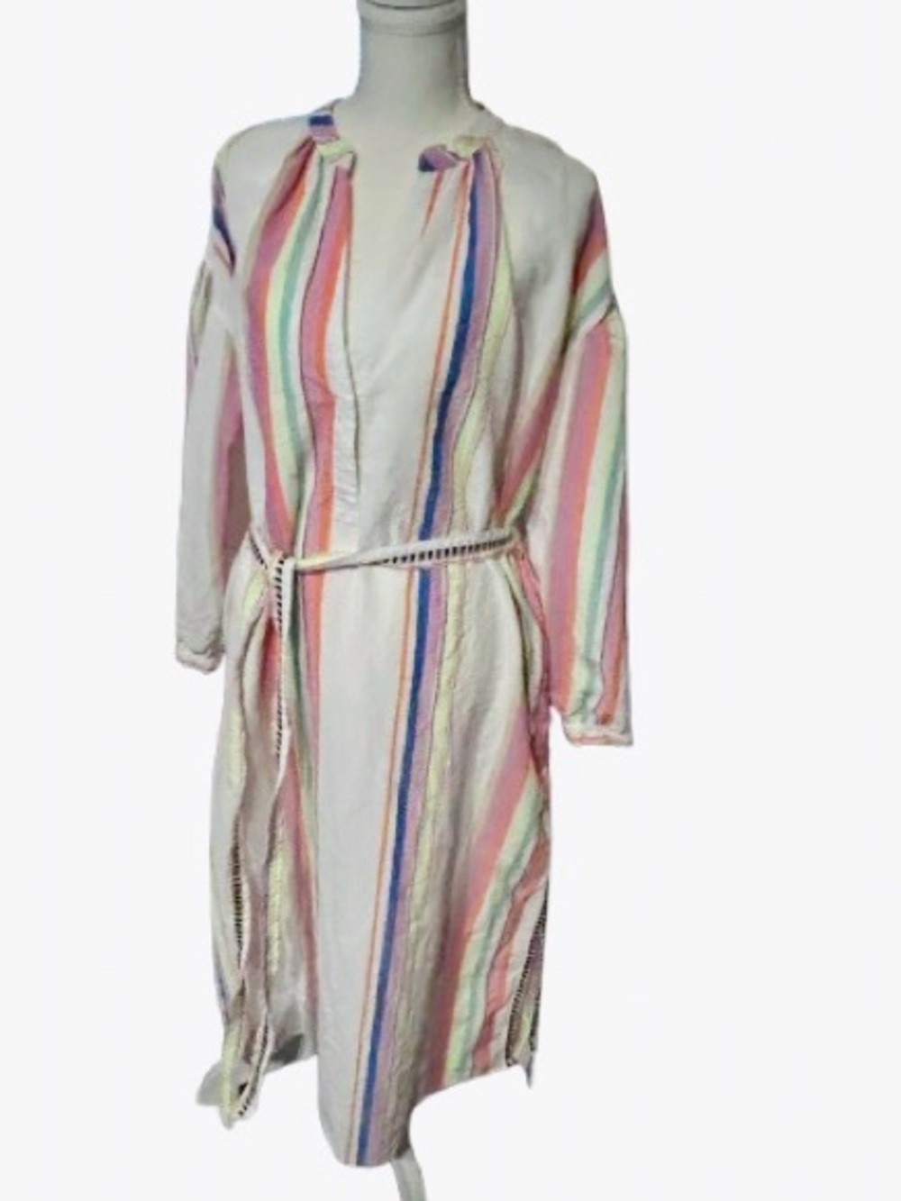 H&M Lemlem Striped Dress Multi Colored Striped Bohi Resort Wear Beach Designer